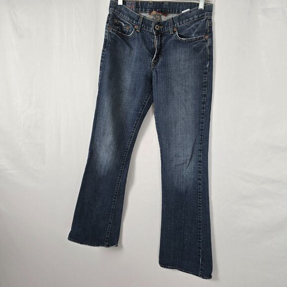 Lucky Brand Jeans Women's 4 / 27 Blue Medium Wash Fade Slight Distressed Bootcut - Picture 16 of 16